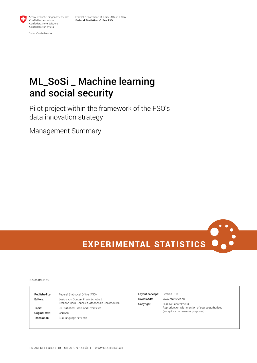 ML_SoSi - Machine Learning and social security