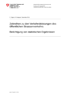 Berichtigung von  Zeitreihen zu den Verkehrsleistungen des öffentlichen Strassenverkehrs
