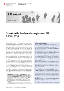 Strukturelle Analyse der regionalen BIP 2008-2014