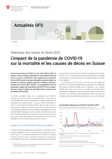 L'impact de la pandémie de COVID-19 sur la mortalité et les causes de décès en Suisse
