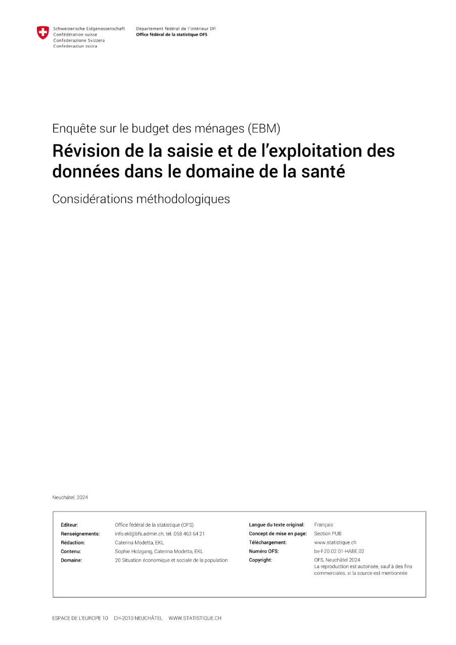 Révision de la saisie et de l’exploitation des données dans le domaine de la santé