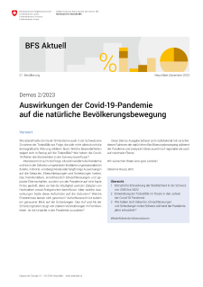 Auswirkungen der Covid-19-Pandemie auf die natürliche Bevölkerungsbewegung