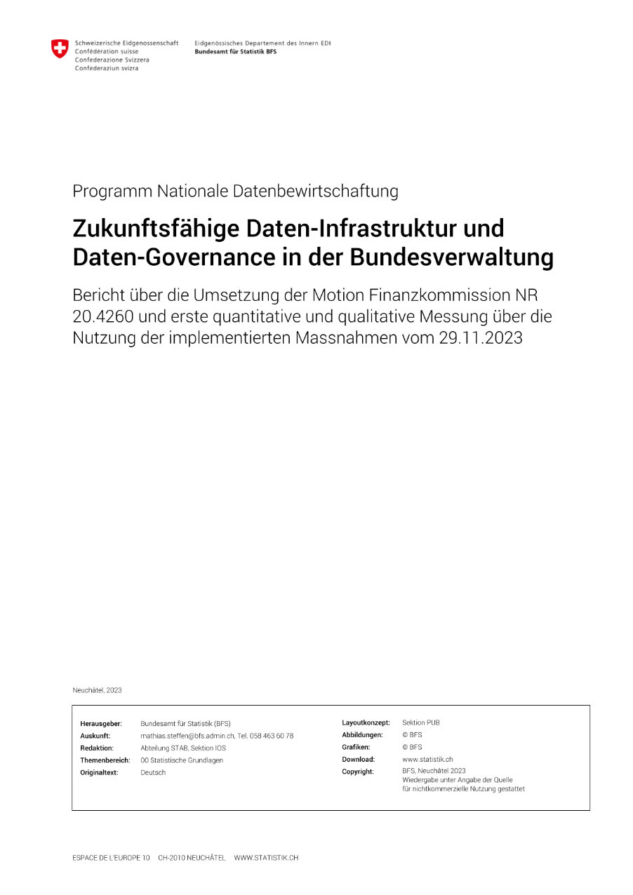 Zukunftsfähige Dateninfrastruktur und Data Governance in der Bundesverwaltung