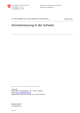 Armutsmessung in der Schweiz