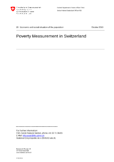 Poverty Measurement in Switzerland