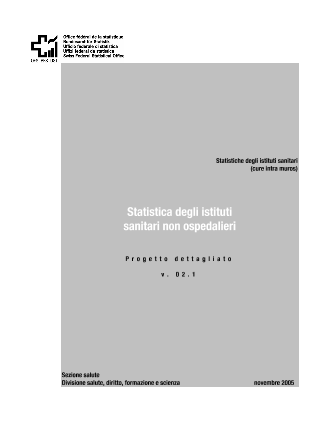 Statistica degli istituti medico-sociali - Progetto dettagliato
