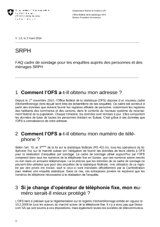 FAQ cadre de sondage pour les enquêtes