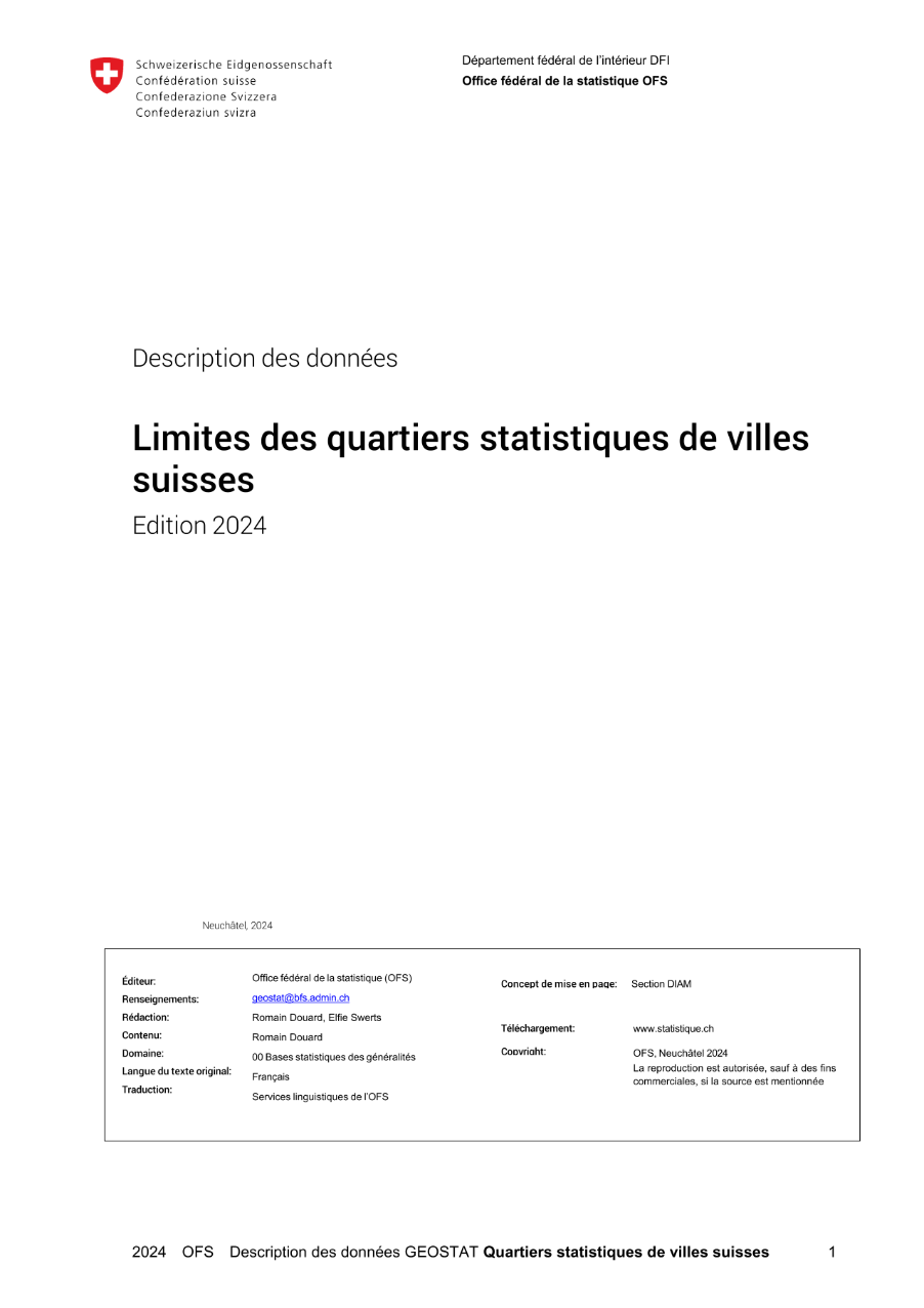 Limites des quartiers: description des données