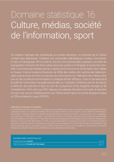 Culture, médias, société de l'information, sport: Panorama