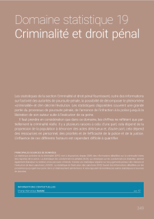 Criminalité et droit pénal: Panorama