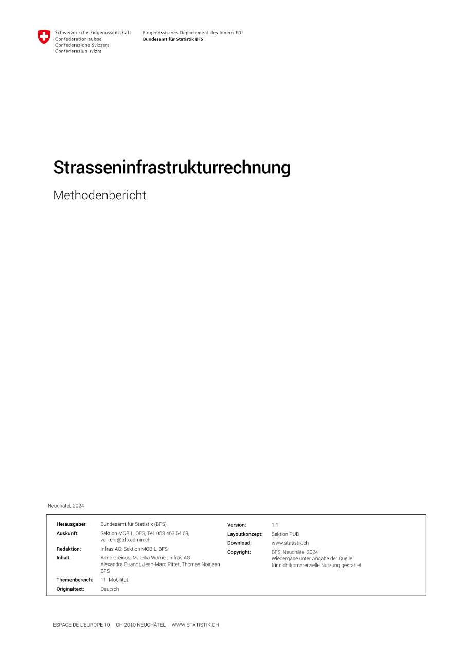 Strasseninfrastrukturrechnung