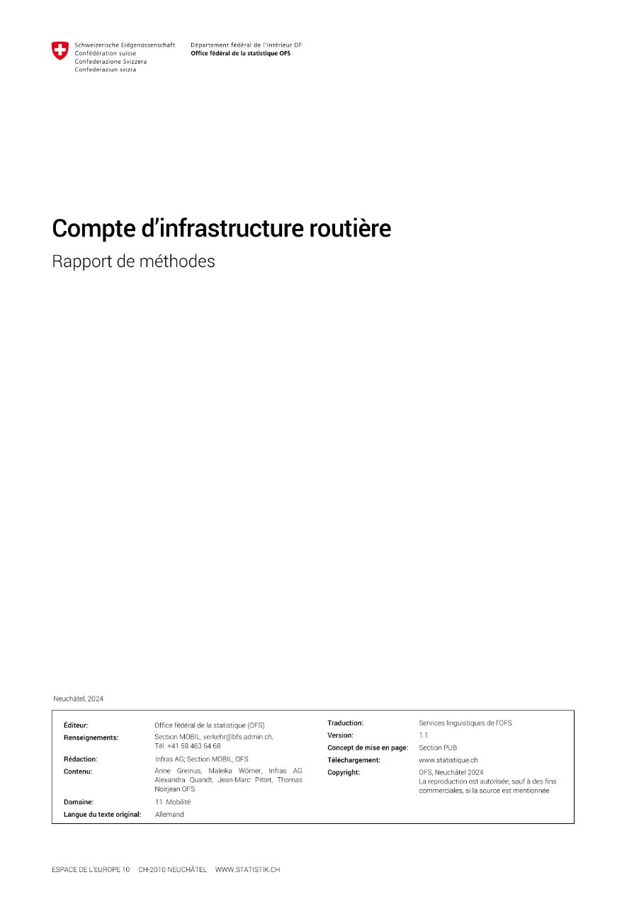 Compte d'infrastructure routière