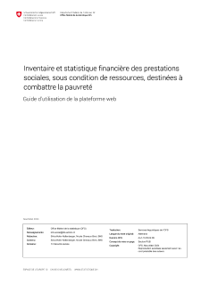 Inventaire et statistique financière des prestations sociales, sous condition de ressources, destinées à combattre la pauvreté. Guide d’utilisation de la plate-forme web