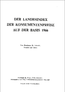 Der Landesindex der Konsumentenpreise auf der Basis 1966
