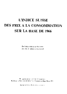 L'indice suisse des prix à la consommation sur la base de 1966