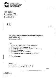 Der neue Landesindex der Konsumentenpreise: Mai 1993 = 100