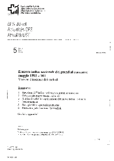 Il nuovo indice nazionale dei prezzi al consumo: maggio 1993 = 100