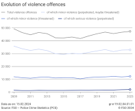 Evolution of violence offences