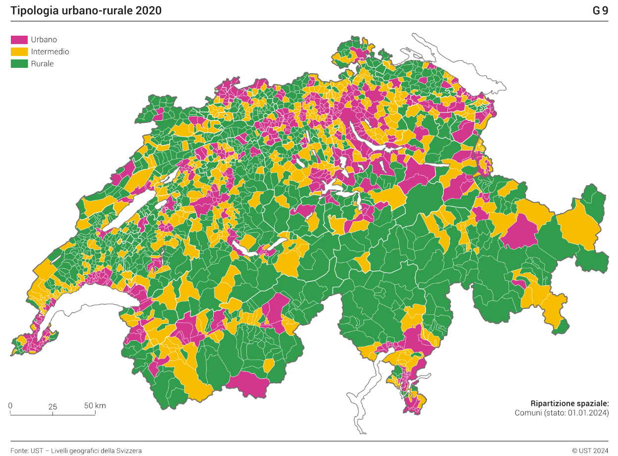 Tipologia urbano-rurale 2020