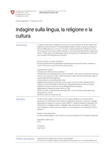 Indagine sulla lingua, la religione e la cultura