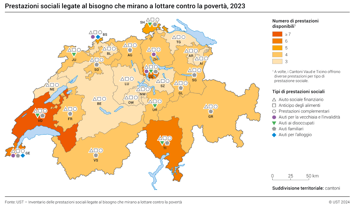 Prestazioni sociali legate al bisogno che mirano a lottare contro la povertà