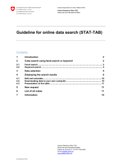 Guideline for online data search (STAT-TAB)