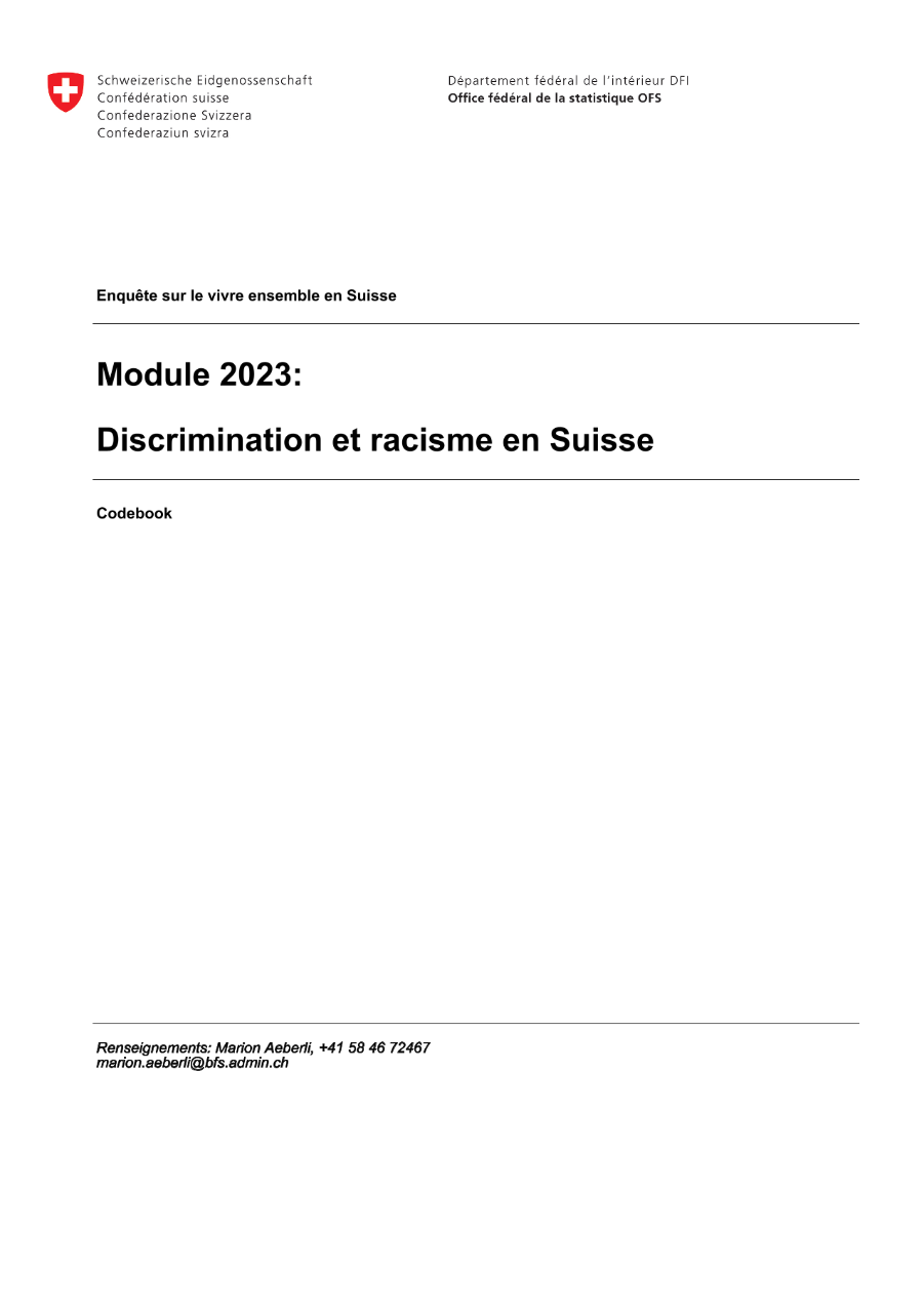 Questionnaire et Codebook 2023