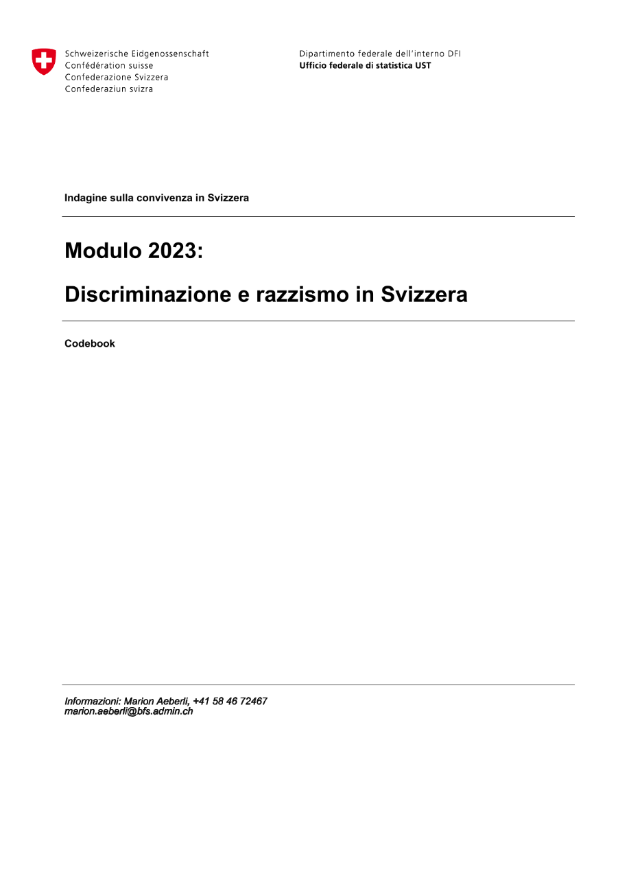 Questionario e Codebook 2023