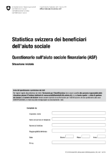 Questionario sull'aiuto sociale finanziario (ASF) - Situazione iniziale