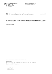 Rilevazione “TIC-economie domestiche 2014” - Questionario