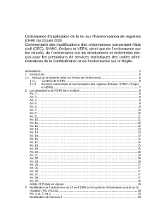 Commentaire des modifications des ordonnances sur le RegBL