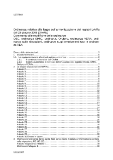 Commento alle modifiche delle ordinanze alla LArRa