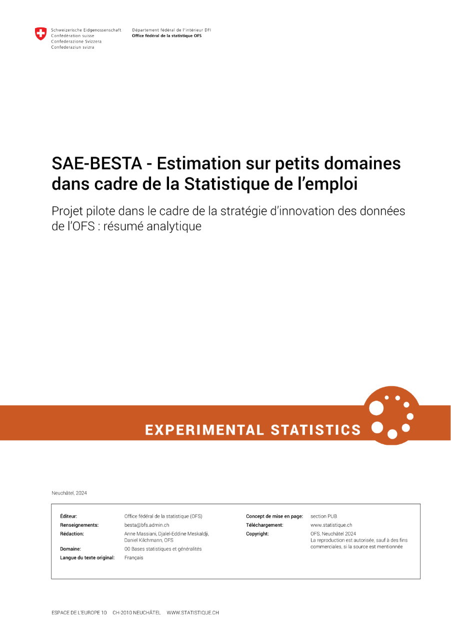 SAE-BESTA - Estimation sur petits domaines dans cadre de la Statistique de l’emploi