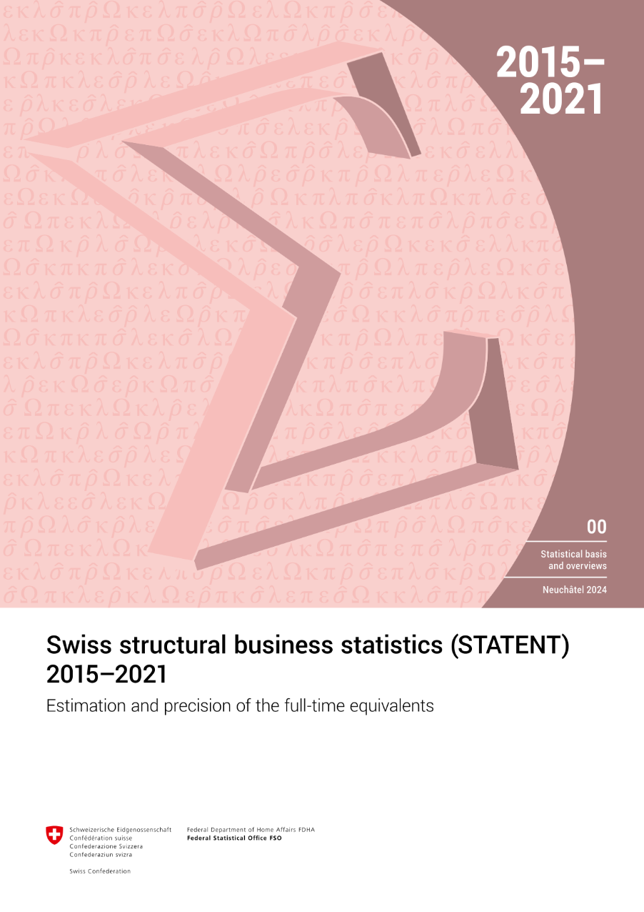 Swiss structural business statistics (STATENT) 2015-2021