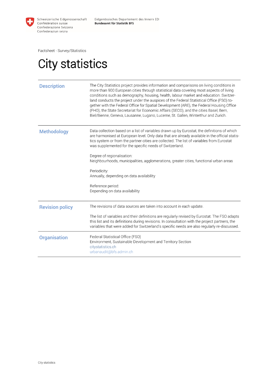City Statistics