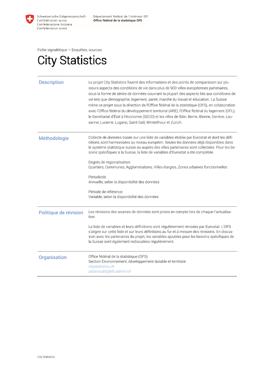 City Statistics