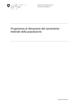 Programma di rilevazione del censimento federale della popolazione