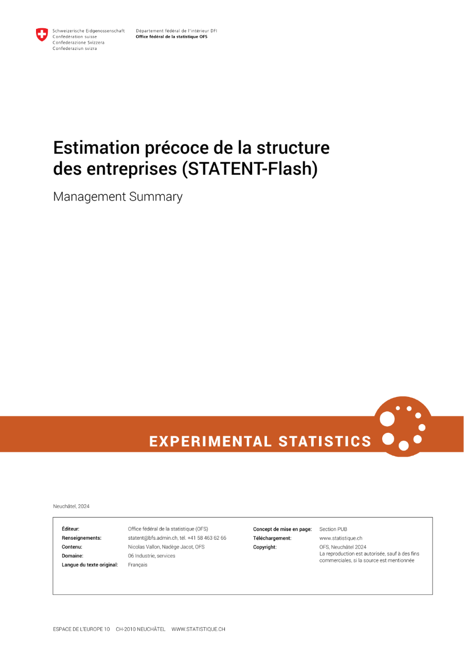 Estimation précoce de la structure des entreprises (STATENT-Flash)