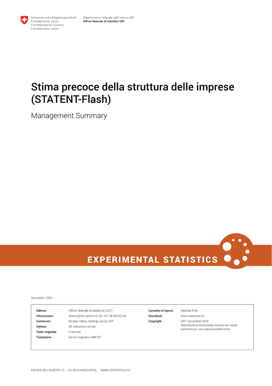 Stima precoce della struttura delle imprese (STATENT-Flash)