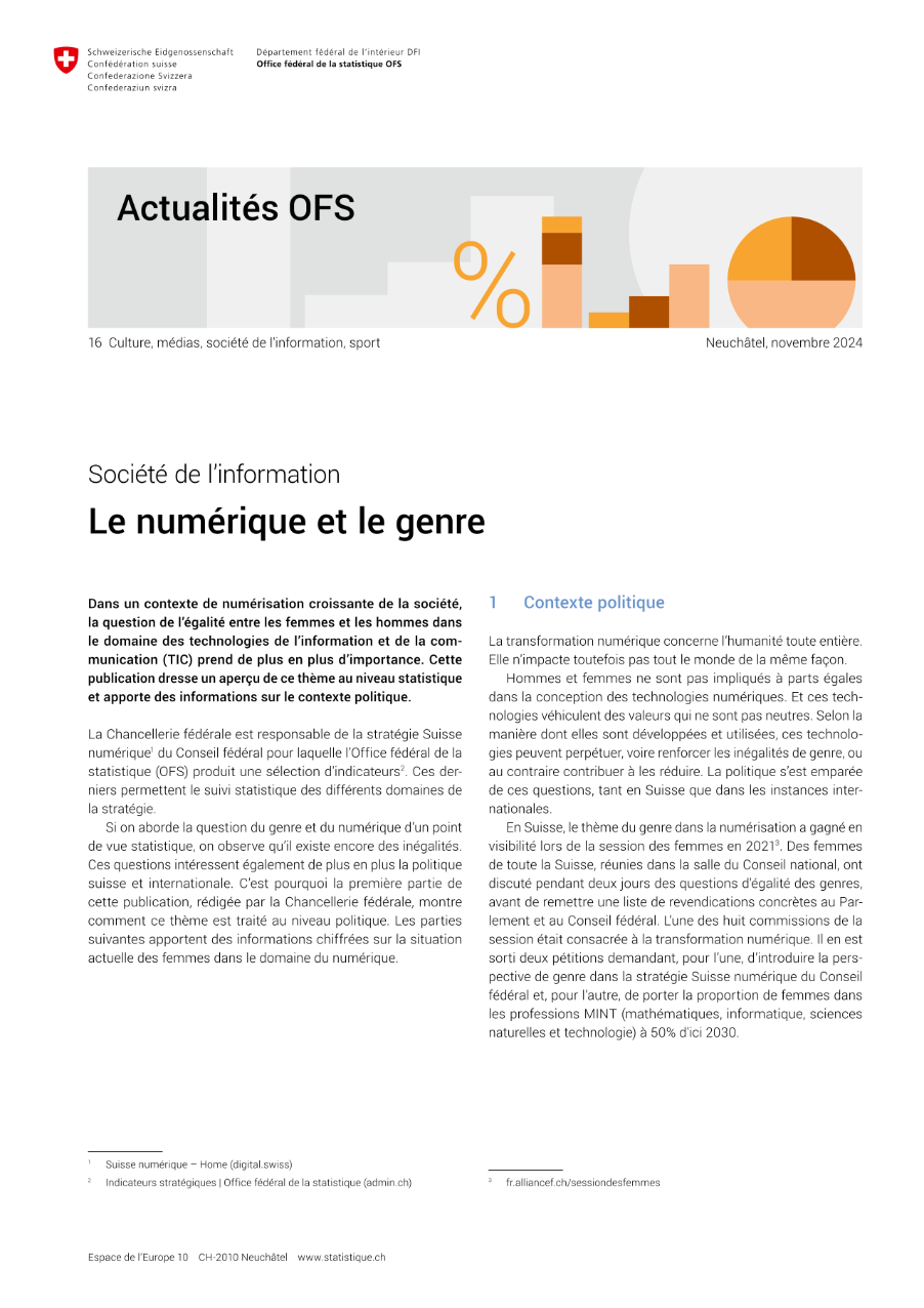 Le numérique et le genre