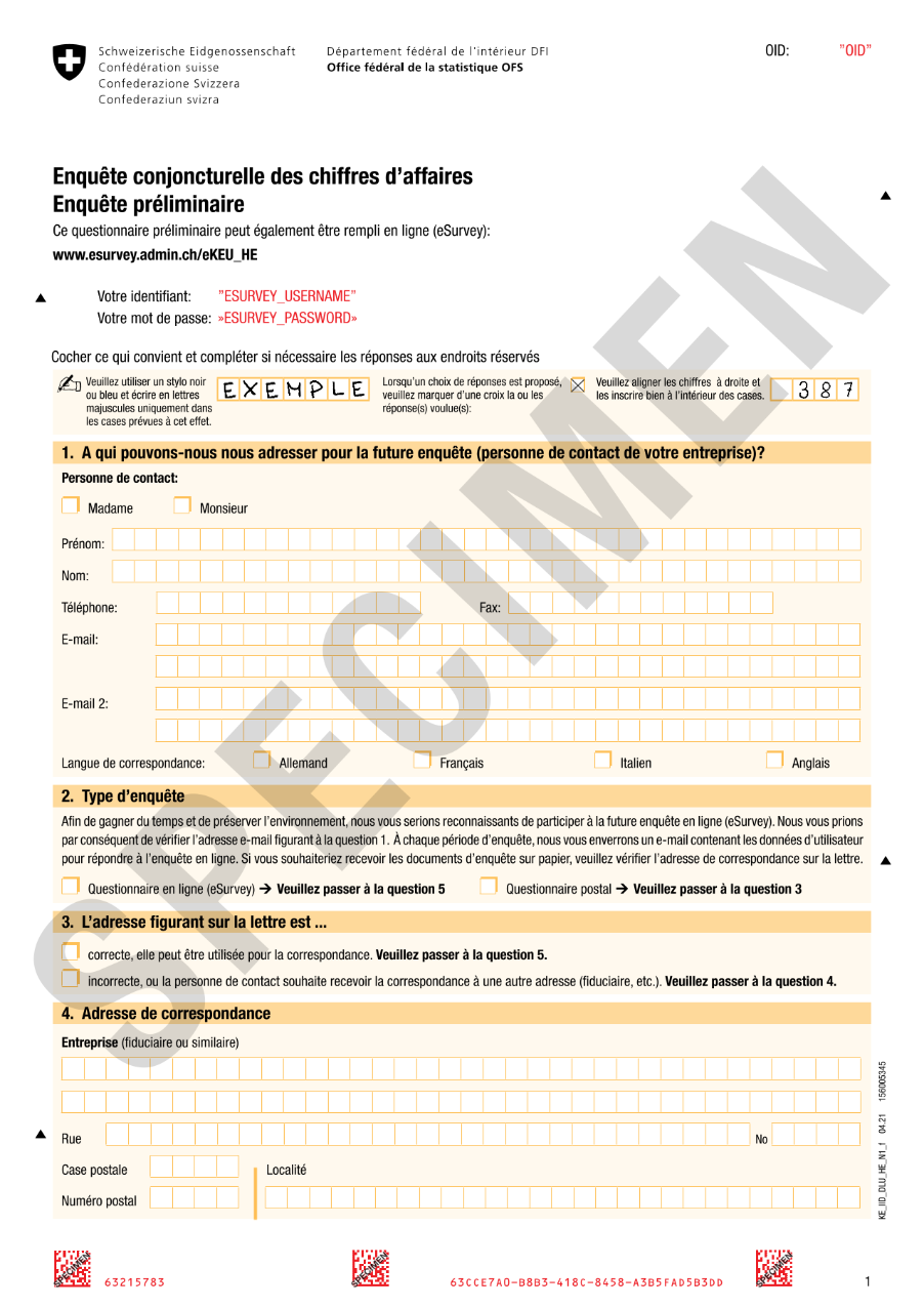 Modèle du questionnaire KEU enquête préliminaire