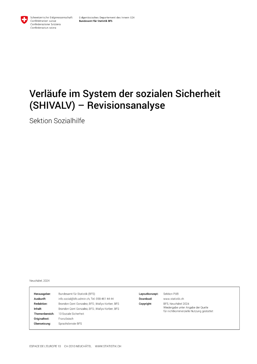 Verläufe im System der sozialen Sicherheit (SHIVALV) – Revisionsanalyse