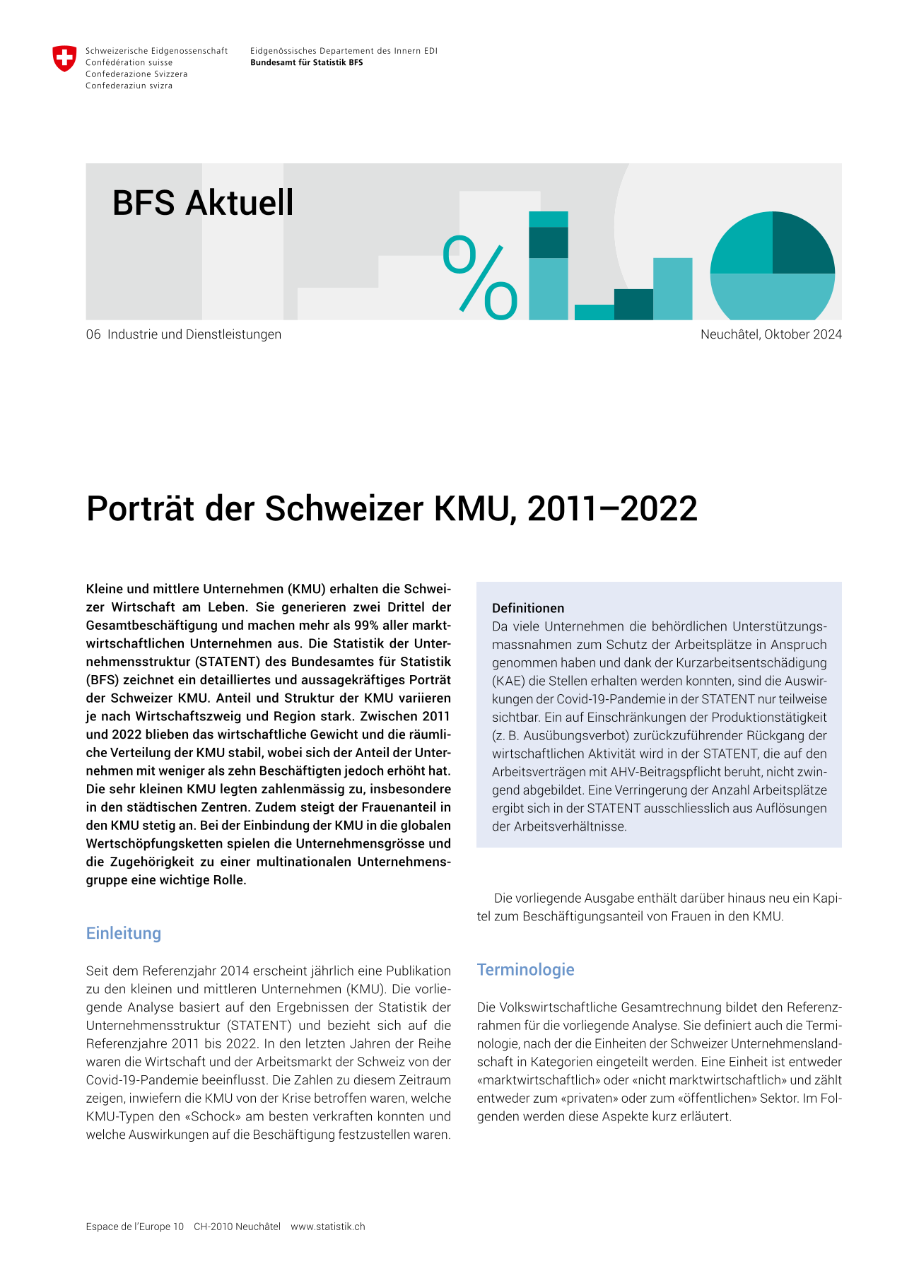Porträt der Schweizer KMU, 2011-2022