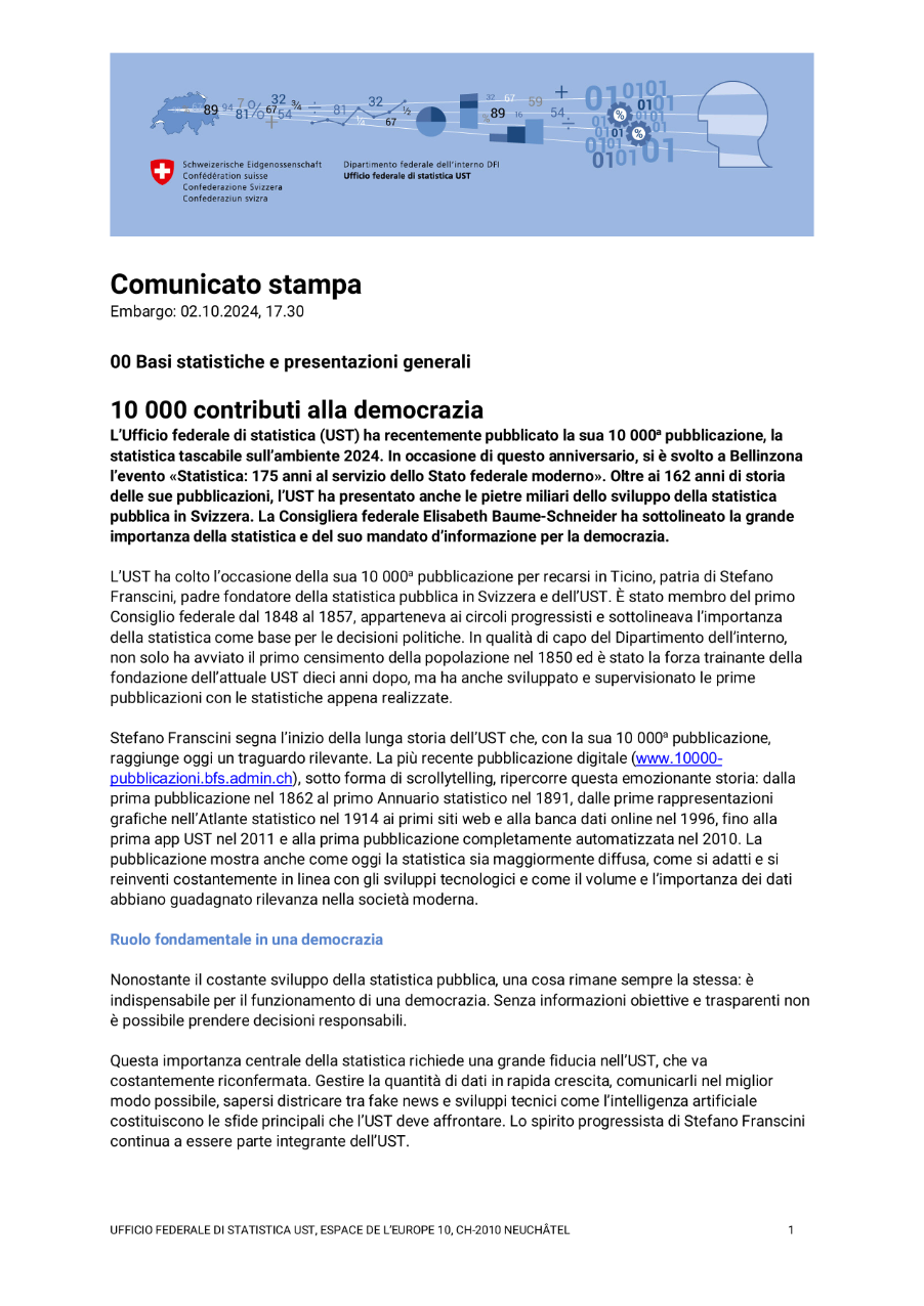 10 000 contributi alla democrazia