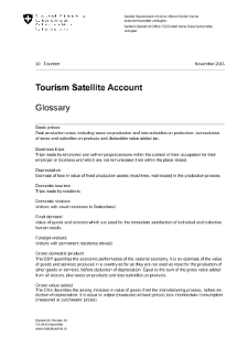 Tourism Satellite Account, glossary