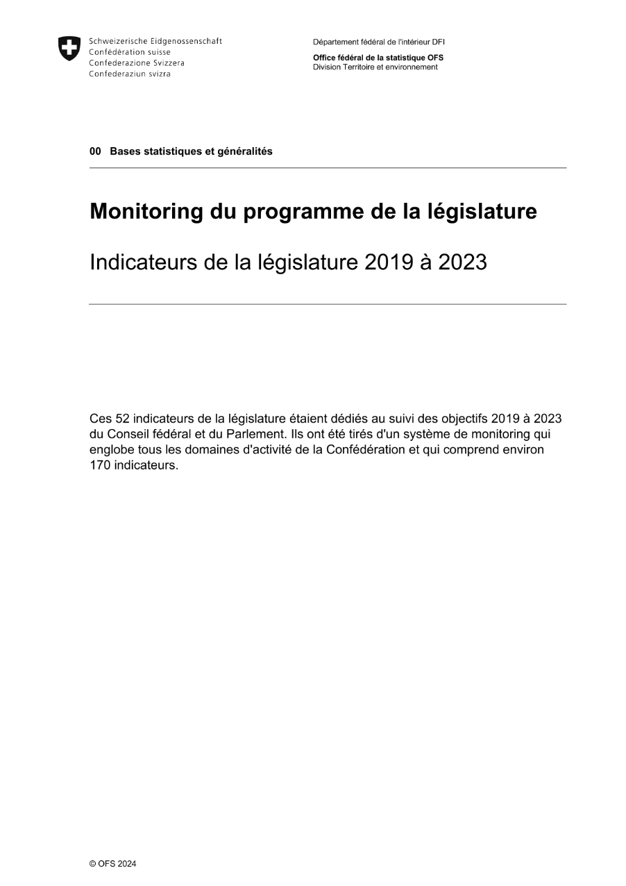 Indicateurs de la législature 2019-2023