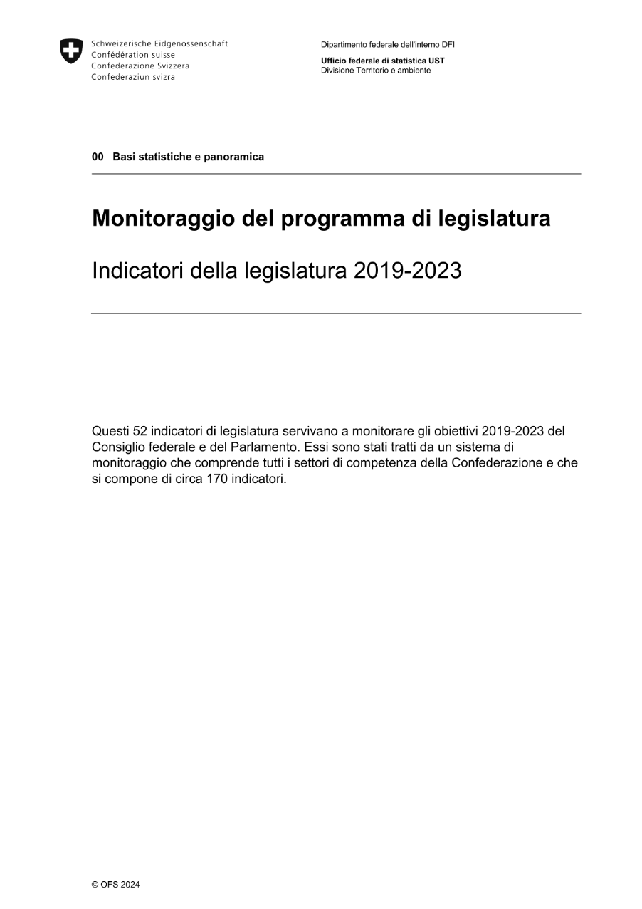 Indicatori di legislatura 2019-2023