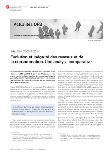 Évolution et inégalité des revenus et de la consommation. Une analyse comparative.