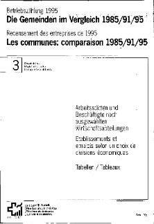 Les communes: comparaison 1985/91/95