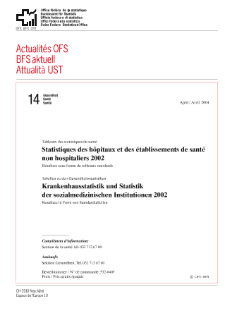 Statistiques des hôpitaux et des établissements de santé non hospitaliers 2002